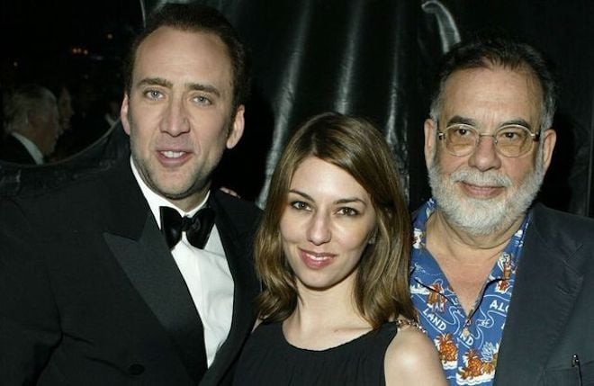 Nicolas Cage avec sa cousine Sofia Coppola et son oncle Francis Ford Coppola