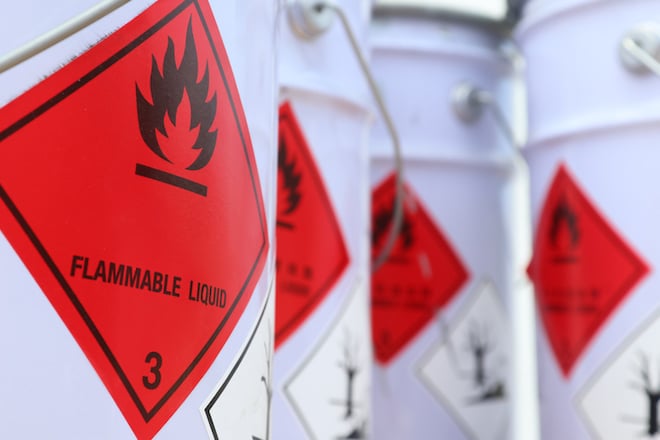 Symbole de liquide inflammable