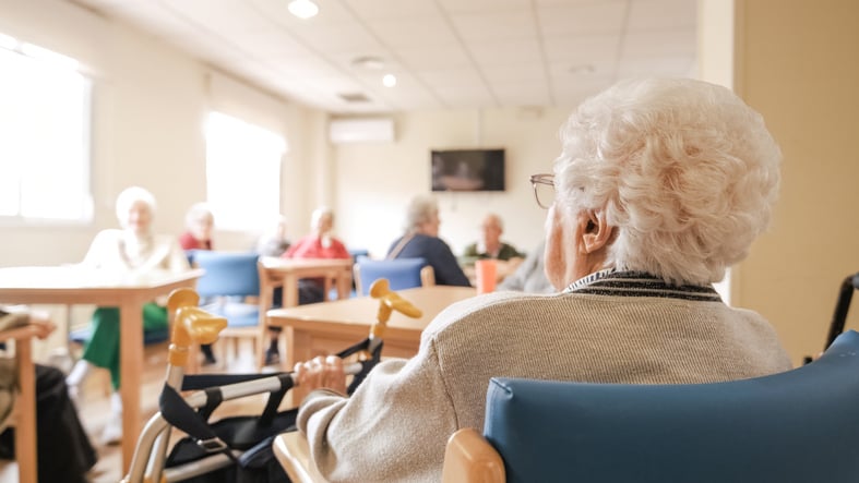 Personne &acirc;g&eacute;e dans un Ehpad