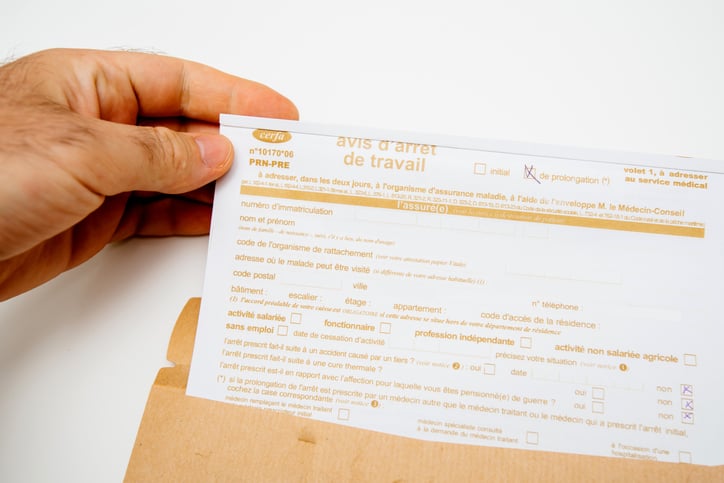 Arr&ecirc;te de travail en France