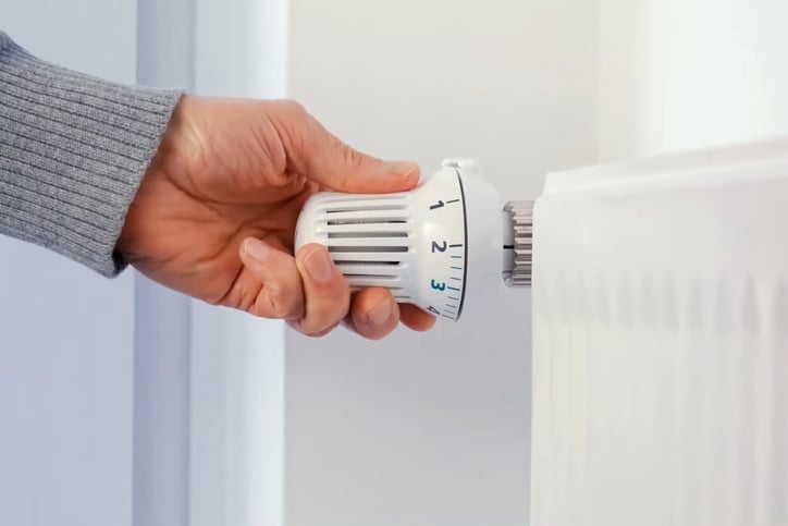 Le thermostat d'un radiateur