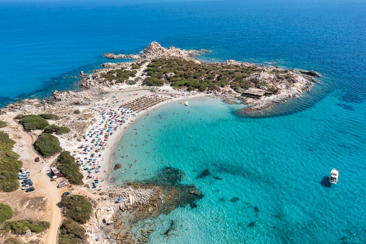 La plage de Punta Molentis