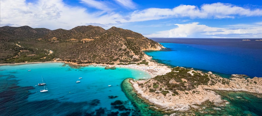 La plage de Punta Molentis