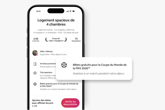 Un logement qui offre des billets pour les matchs
