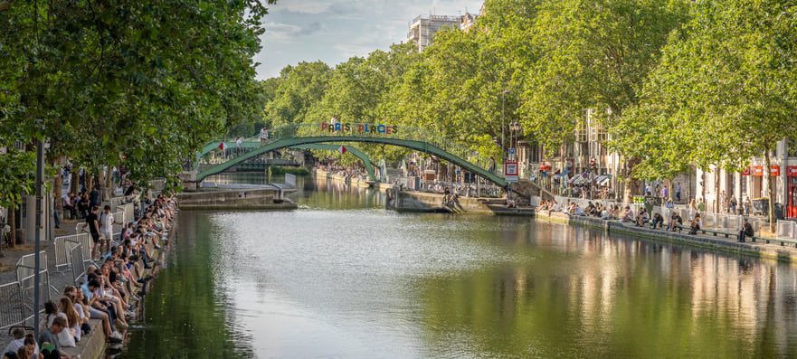 Le canal Saint-Martin &agrave; Paris