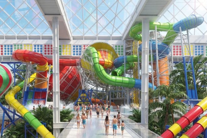 Le parc aquatique sur le bateau