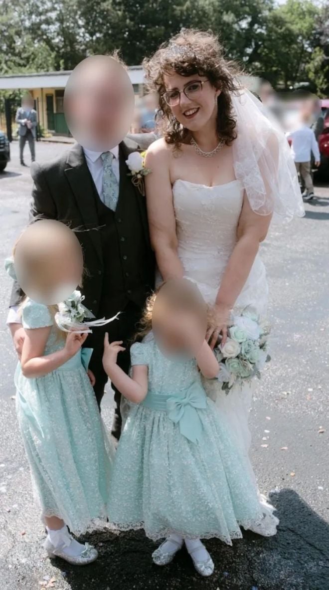 Amy le jour de son mariage