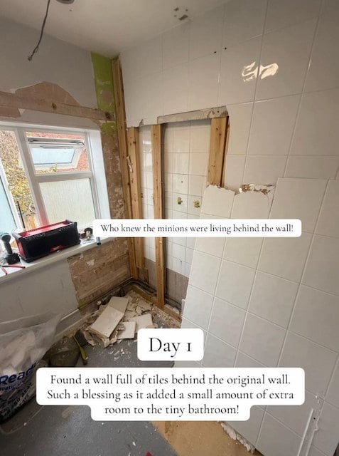 La salle de bain pendant la rénovation 