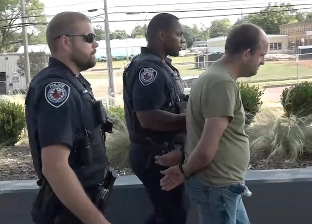 Wesley Worl lors de son arrestation