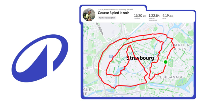 Le logo et le tracé Decathlon