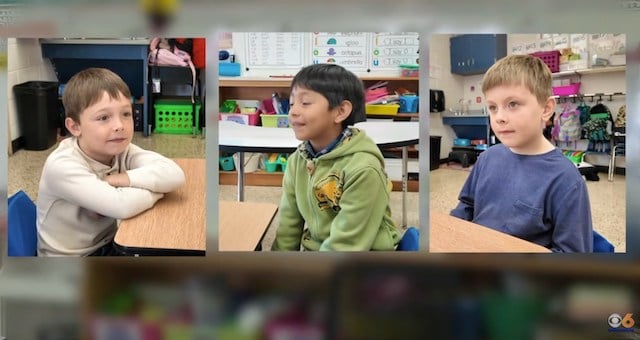 Les trois élèves de CP