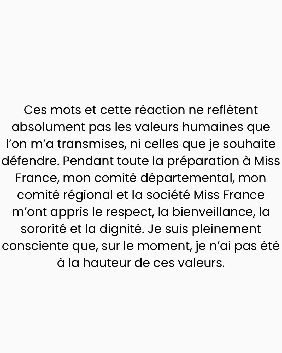 Les excuses de Miss Aquitaine