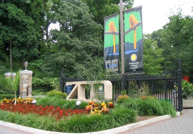 Entr&eacute;e du parc&nbsp;zoologique national de Washington (&Eacute;tats-Unis) 