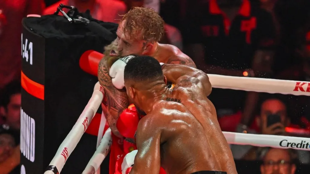 Image du combat de boxe entre Anthony Joshua et Jake Paul le 19 d&eacute;cembre &agrave; Miami