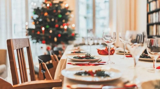 Une table de No&euml;l