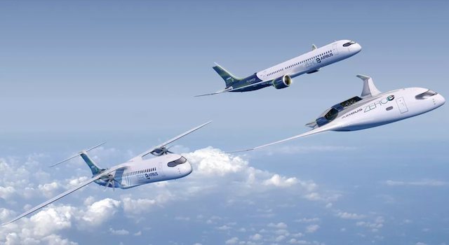 Concepts d'avions commerciaux ZEROe d'Airbus