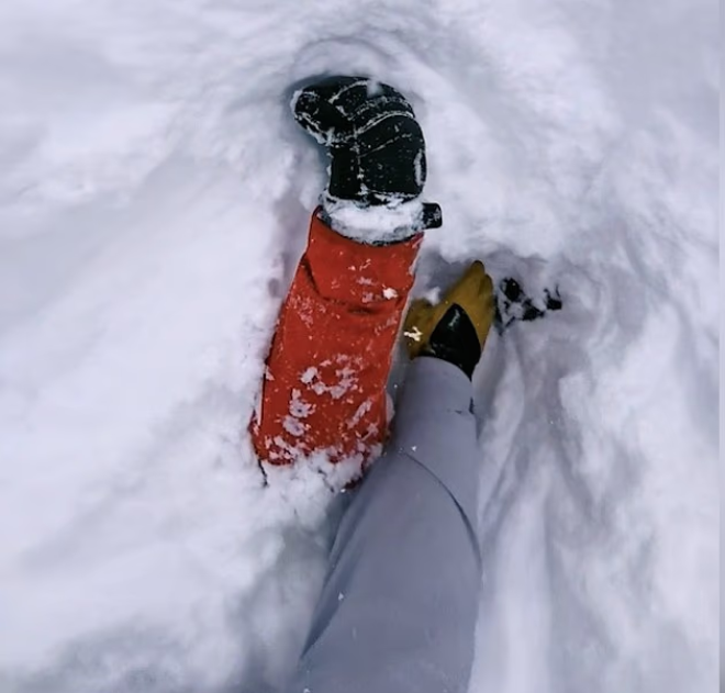 L'homme sous la neige