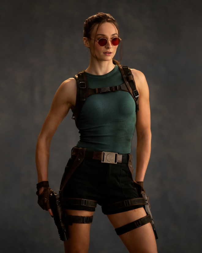 Sophie Turner en Lara Croft