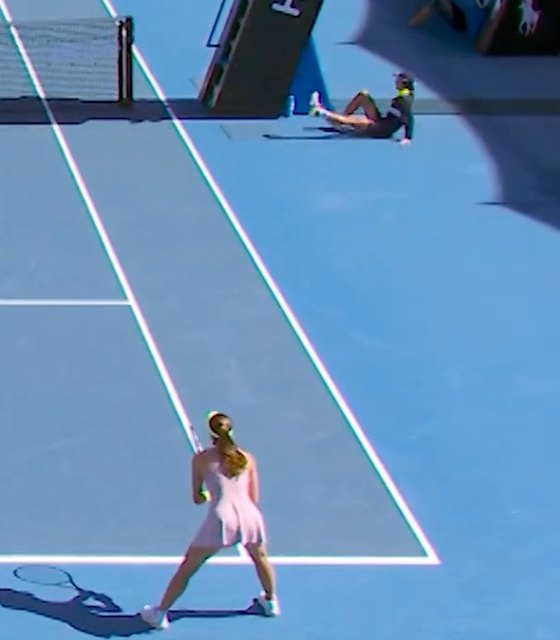 Capture d'&eacute;cran montrant la ramasseuse de balles 