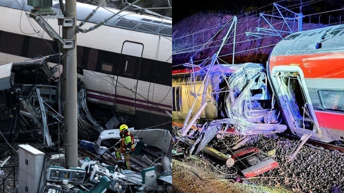 Carcasses de trains apr&egrave;s la catastrophe ferroviaire survenue le 18 janvier 2026, &agrave; Adamuz (Espagne)
