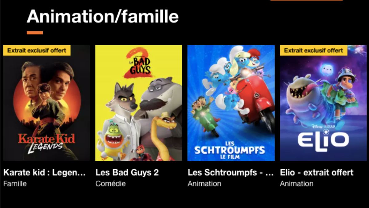 Contenus disponibles sur Orange VOD