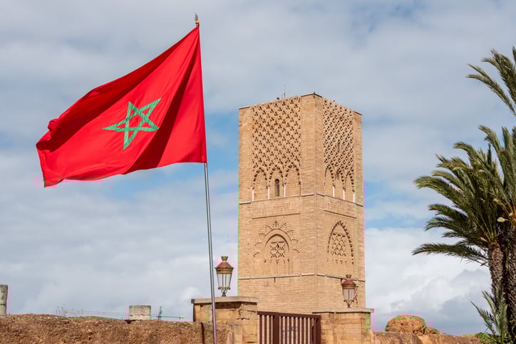 La Tour Hassan, embl&eacute;matique monument de la ville de Rabat, au Maroc