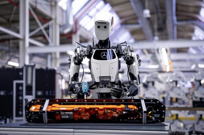 Un robot dans une usine