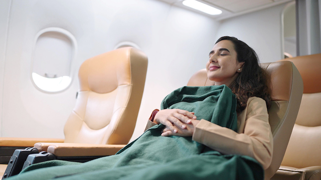 Une passag&egrave;re en train de dormir 