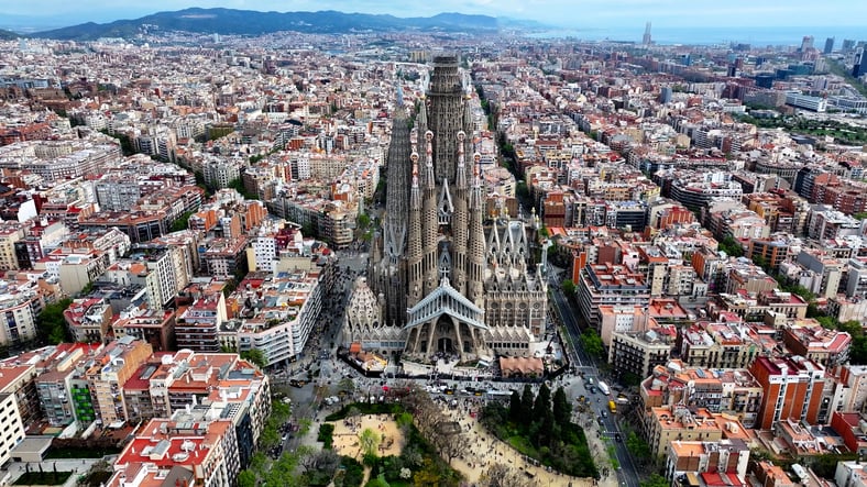 La Sagrada Familia au centre de Barcelone