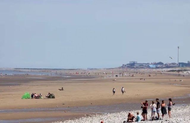 La plage de Pensarn, &agrave; Abergele (Pays de Galles)
