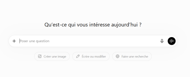 L'interface de ChatGPT