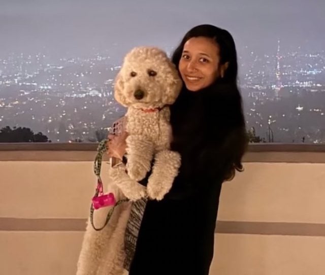 La victime, Siddhi Morabia, et son chien 