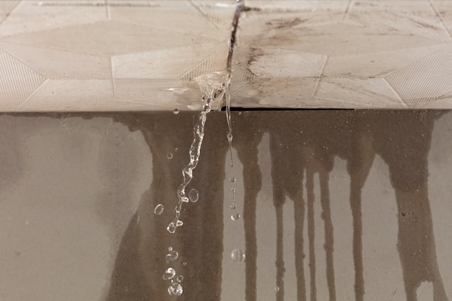 Une fuite d'eau