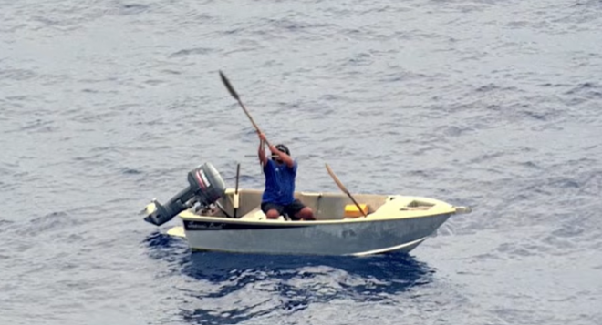 Le p&ecirc;cheur &agrave; la d&eacute;rive
