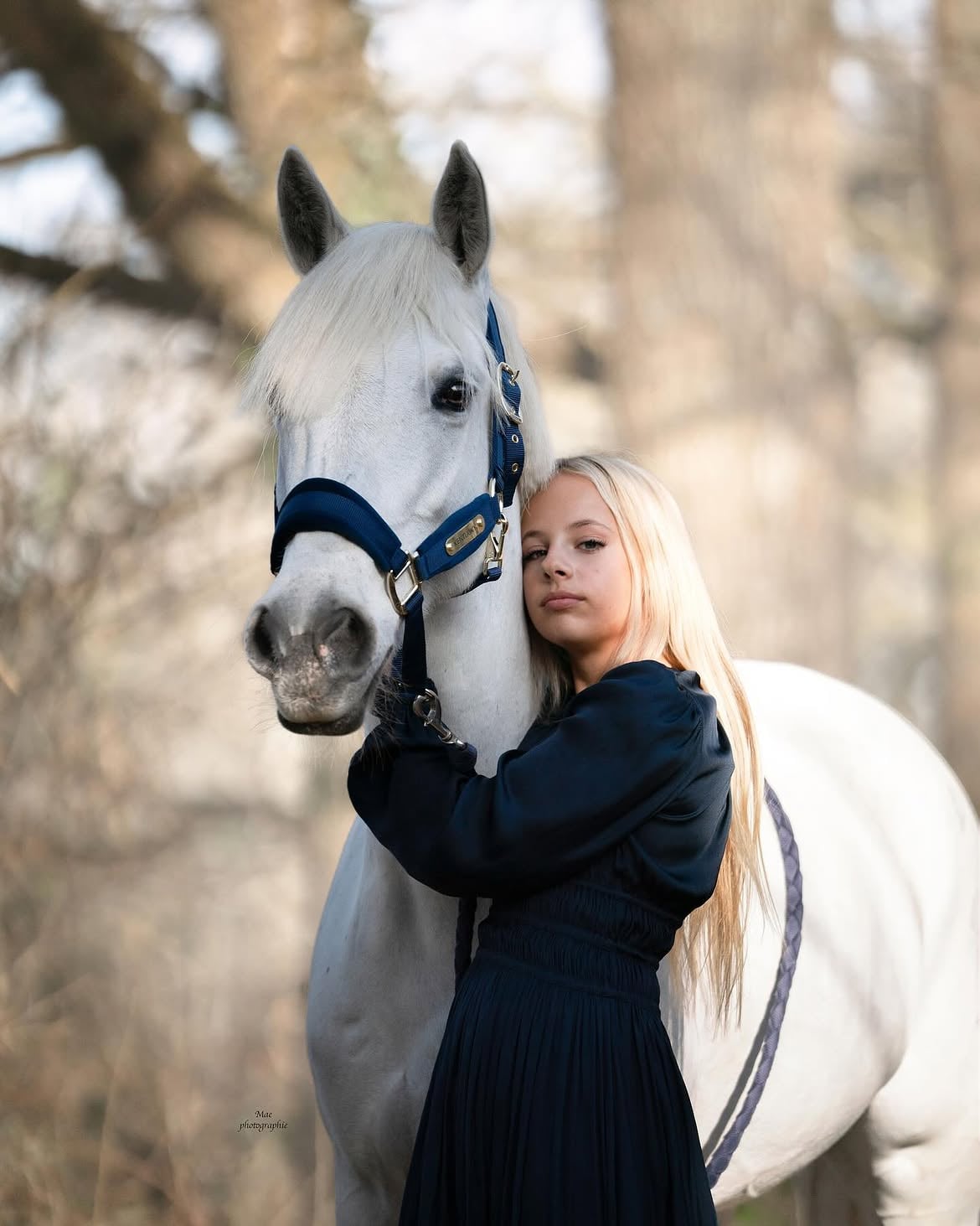 Giulia Sarkozy, 14 ans, avec son cheval
