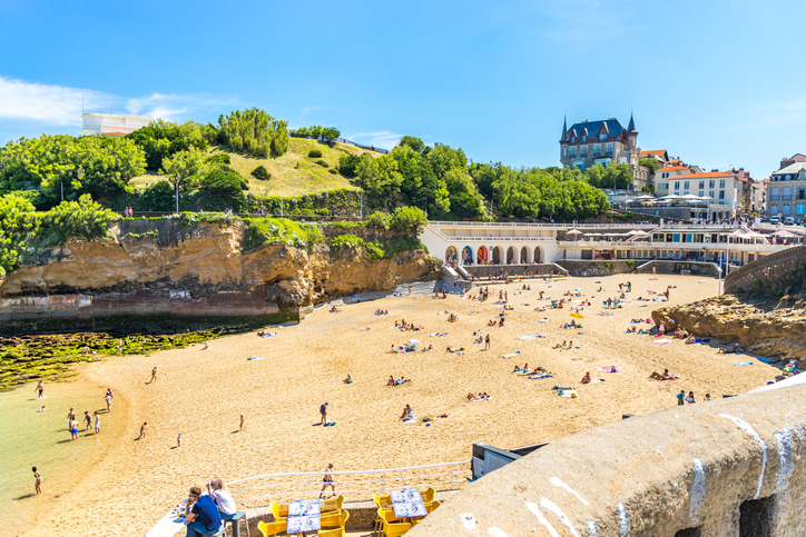 La plage du Port-Vieux &agrave; Biarritz
