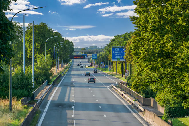 Une autoroute en Belgique