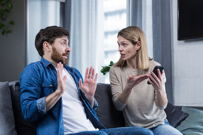 Un couple se dispute
