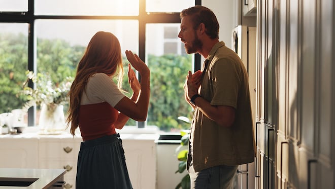 Un couple se dispute