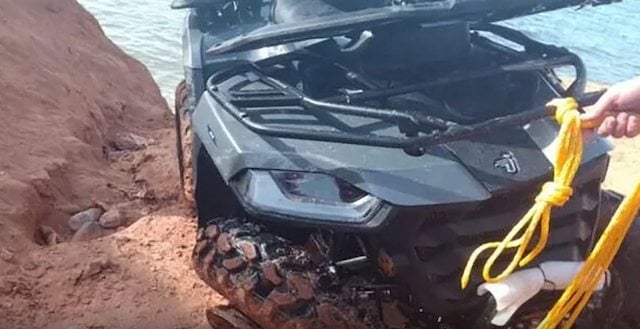 Le quad apr&egrave;s l'accident 