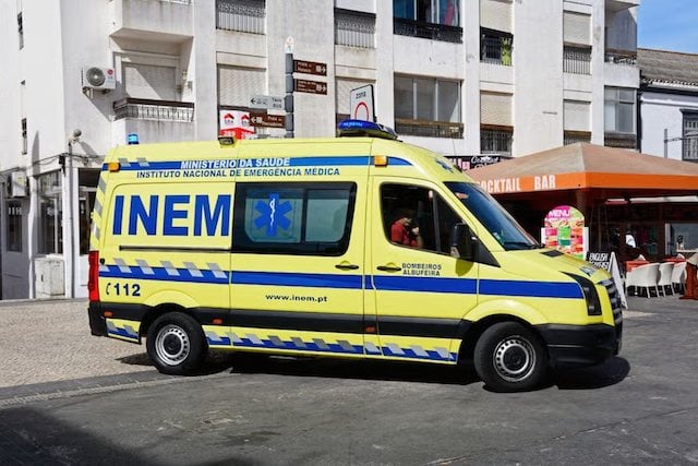 Une ambulance au Portugal