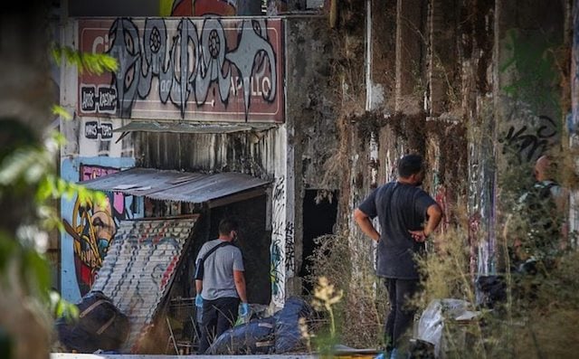 Le b&acirc;timent abandonn&eacute; o&ugrave; a &eacute;t&eacute; d&eacute;couvert la d&eacute;pouille