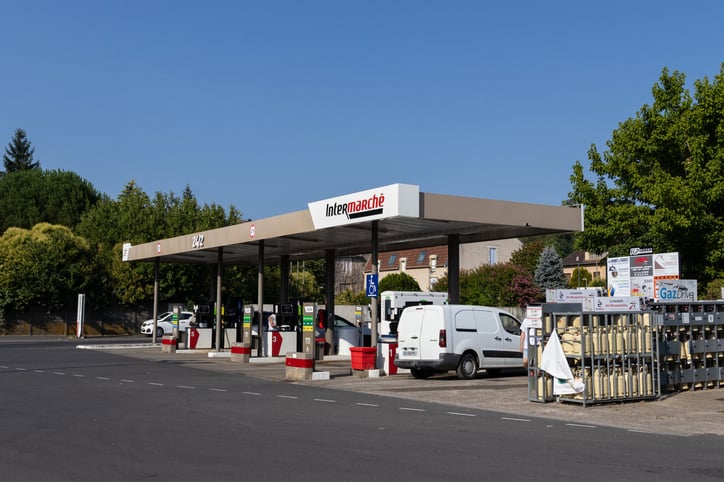 Une station-service Intermarch&eacute;