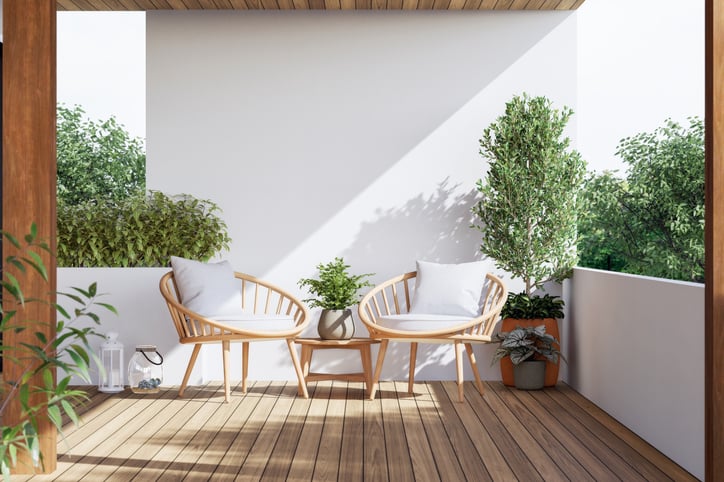Une terrasse vide