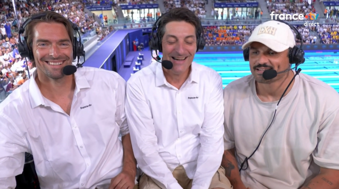 Florent Manaudou et les commentateurs du championnat