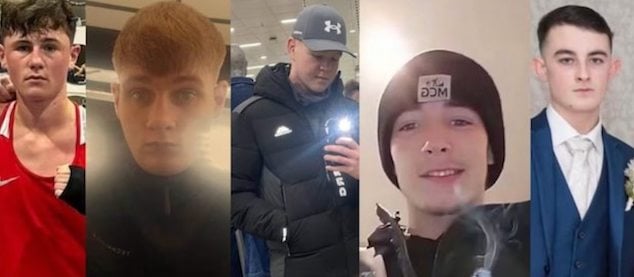 Les cinq adolescents morts dans l'accident