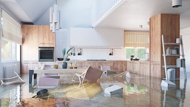 Un appartement inond&eacute;