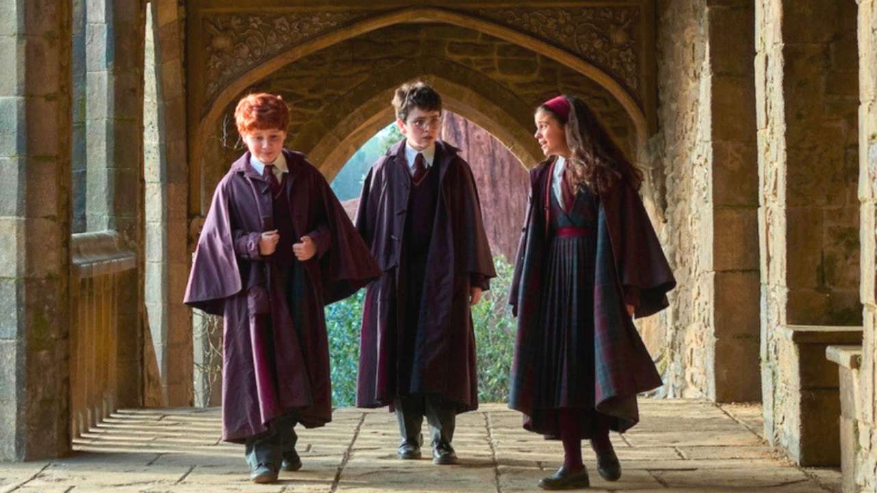 Ron, Harry et Hermione dans la s&eacute;rie