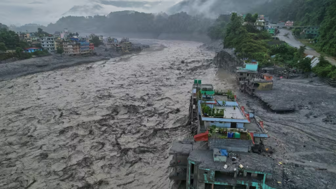 L'inondation au N&eacute;pal 