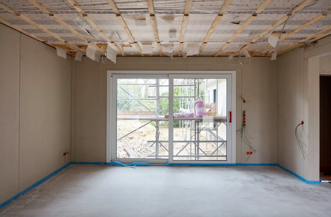 Le garage r&eacute;nov&eacute; en chambre